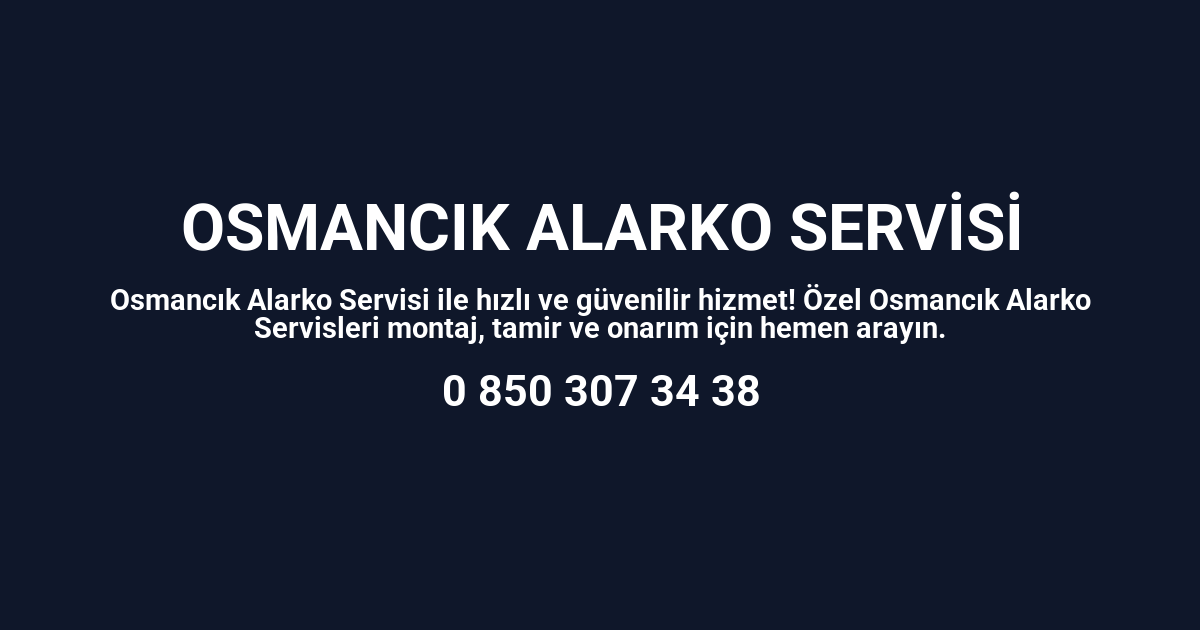 Osmancık Alarko Servisi